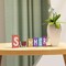 Set of 6 Wooden Summer Sign Letter Blocks – Rustic Farmhouse Table Decor for Tiered Tray, Shelf, Desk & Mantel Home Decoration